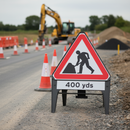 Rosy Brown Heavy Duty Supplementary Plate with Q-Sign for Road Safety