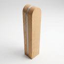 Larch timber LED bollard with domed design and light band (view 2)