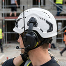 Vented Safety Helmet with Modular Ear Defenders - White