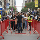 Light Slate Gray Premium Walkthrough Barrier for Crowd Control - Lightweight & Durable