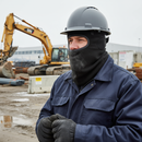 Light Gray Premium Balaclava with Hook & Loop Closure - Insulated for Winter Use