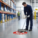 Gray Premium Attention No Food Or Drink Floor Sign - Safety Message