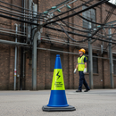 Dark Slate Gray Premium 750mm 2-Piece Traffic Cone with High Durability and Performance