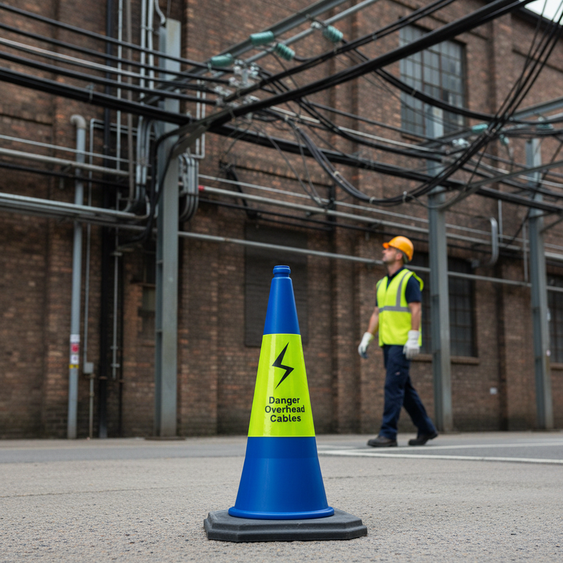 Dark Slate Gray Premium 750mm 2-Piece Traffic Cone with High Durability and Performance