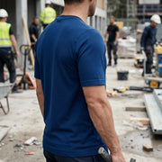 Short Sleeve Moisture-Wicking Work T-Shirt - Deep Blue