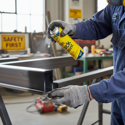 Premium Acrylic Satin Paint Aerosol 500ml - Versatile Black Color