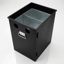 100 litre 50/50 split recycling bin, 2mm steel, lockable (view 2)