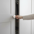 Premium 10 Pack Round White Door Knobs 38mm - Durable Beech Wood with Oat Stem for Stylish Home Interiors