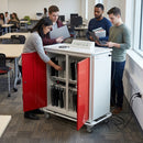 16-Compartment Laptop Charging Trolley with Cam Lock