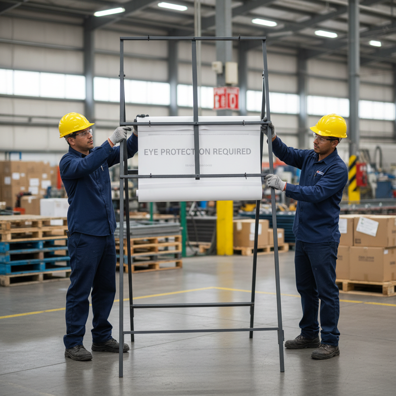 Light Slate Gray Premium Quick Fit Sign Frame with 750mm Toggle Centres for Stability