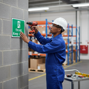 Light Slate Gray Premium Fire Safety Signs - Fire Exit Keep Clear for Safety