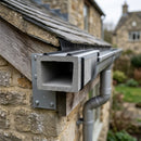 Aluminium Coping Fixing/Joint Brackets 1500mm Centres — RAL 9006 (in use)