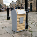 105 Litre timber-fronted litter bin with composite body