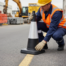 Dark Gray Premium 750mm Traffic Cone with High Durability and Stability