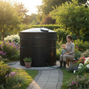 Dark Slate Gray Large 7200 Litre Non-Potable Cylindrical Storage Water Tank - Heavy Duty