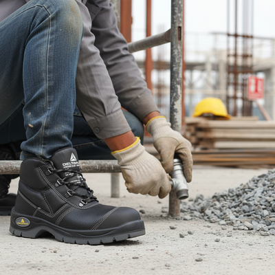 Heavy Duty S3 SRC Bumper Safety Work Boots for Industrial Use