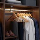 Dark Slate Gray Premium Centre Hanging Bracket for Wardrobe Rails - Chrome Finish