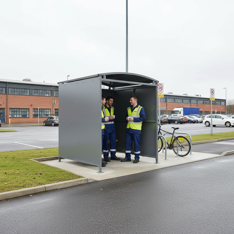Light Gray Premium Shelter with Galvanised Clad - Modular Design for Extensions
