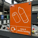 A4 Cans & Plastic Bottles Perspex Plate Label