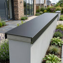 Aluminium Coping Length 3m - Secret Fix Powder Coated — RAL 7021 (in use)
