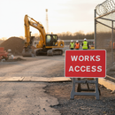 Rosy Brown Premium Quick-Fit Sign Face Diagram 7301 for Construction Zones