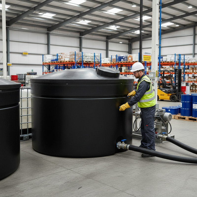Dark Slate Gray 4000 Litre Heavy Duty Bunded Storage Tank for Chemicals