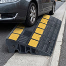 600 x 360 x 150mm Rubber Kerb Ramp Yellow 40 Tonne