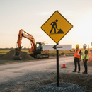 Dark Slate Gray Arrow Left Supplementary Plate for Professional Q-Signs