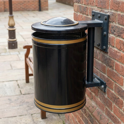 40 litre Open Top Wall Mountable Steel Litter Bin
