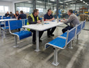 6-Seater Canteen Bench Unit with Steel Seats – Fully Welded