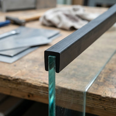 Square Rubber Edge Protector 7x10mm for 3mm Panels - 1m EPDM