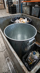 52 Litre Round Galvanised Steel Bin Liner with Handles