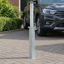 Retractable Steel Bollard with External Locking - 500mm - Galvanised