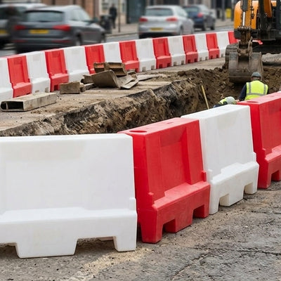1.5m interlocking polyethylene traffic barrier, pack of 21