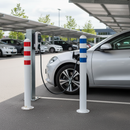 Dim Gray Premium Powder Coated EV Charging Point Protection Bollards