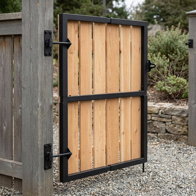 Adjustable Steel Gate Frame Kit - Black Finish