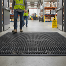 Dim Gray Heavy Duty Rubber Entrance Mat for Busy Entrances