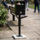 30 Litre Post Mountable Steel Litter Bin