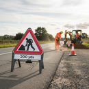 Light Gray Heavy Duty 200 Yards Supplementary Plate with Q-Sign 750mm