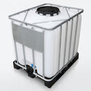 1000 Litre IBC Container, 3" Valve, 400mm Lid, HDPE, Recycled Plastic Pallet (view 2)