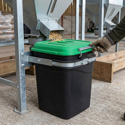 50L Polypropylene Animal Feed Storage Bin with Clip Lid