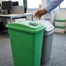 87 Litre Office Recycling Bin, Colour-Coded Polyethylene