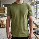 Classic Cotton Crew Neck Work T-Shirt - Khaki Green