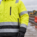 Yellow/Black Class 3 Waterproof Insulated High-Visibility Jacket