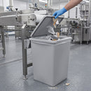 132 Litre Square Polyethylene Litter Bin with Swing Lid