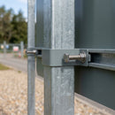 Grey Square Post Bracket with Powder Coating