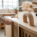 Premium Small Wooden Round Handle 46mm - Natural Finish for Modern Furniture - High-Quality Professional Grade for Industrial and Commercial Applic...