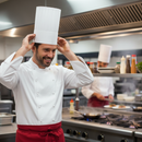 Gray Premium Tall Chef Hat - Comfortable Fit with Traditional Design