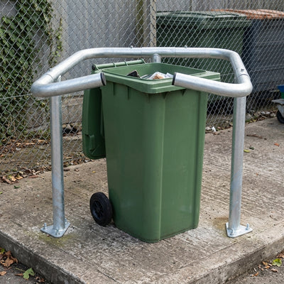 Galvanised Steel Wheelie Bin Enclosure with Swivel Access