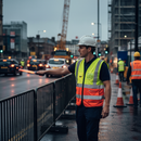 Dark Slate Gray High-Visibility Two Tone Executive Waistcoat with ID Pocket - Yellow/Red